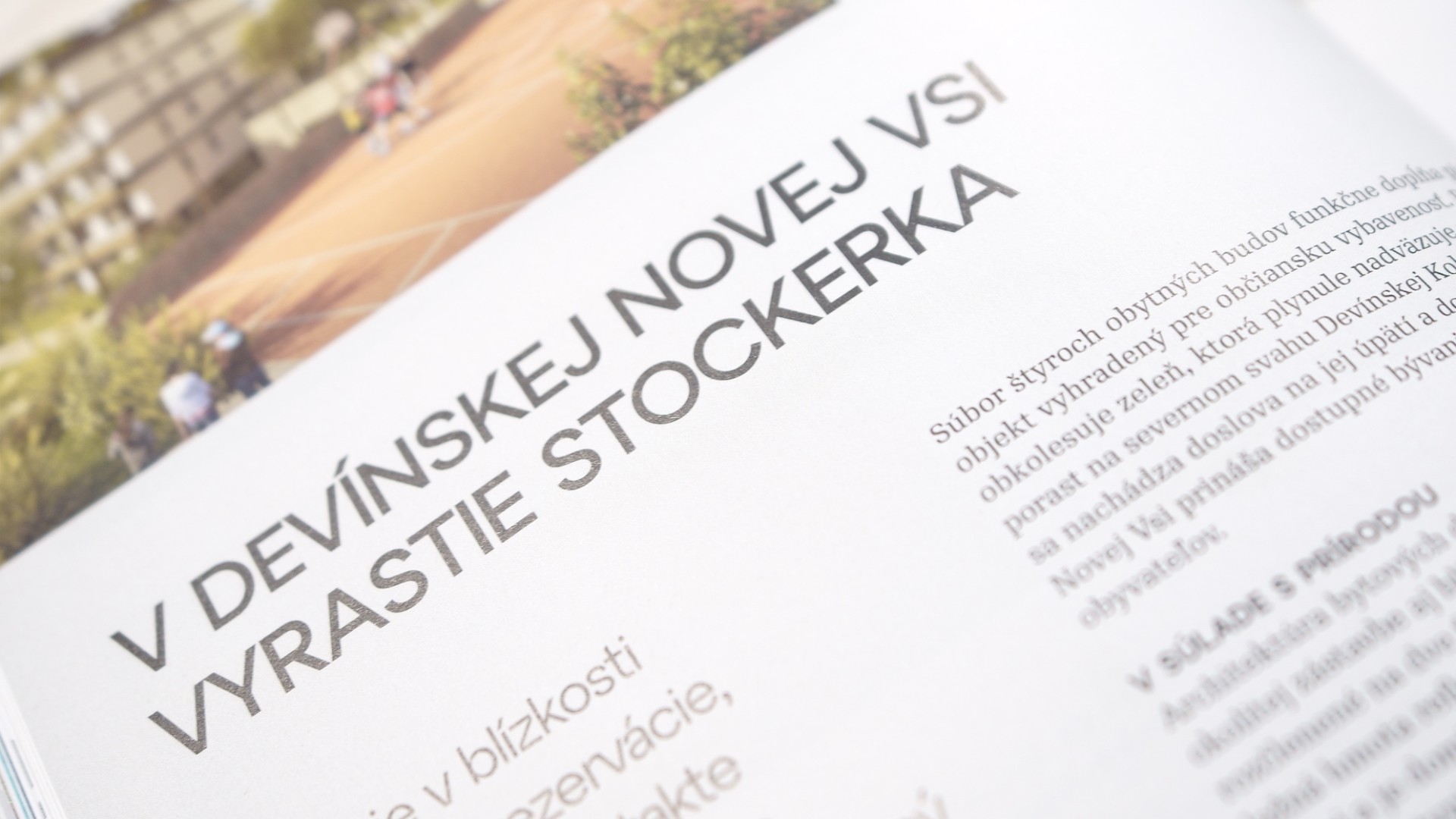 Napísali o nás: V Devínskej Novej Vsi vyrastie Stockerka